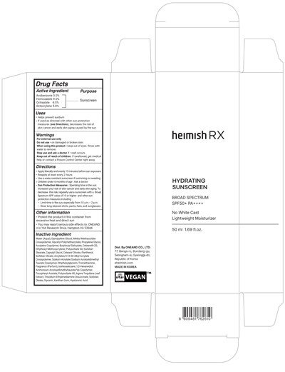 PRINCIPAL DISPLAY PANEL - HEIMISH RX HYALURONIC ACID HYDRO UV DEFENSE SUNSCREEN